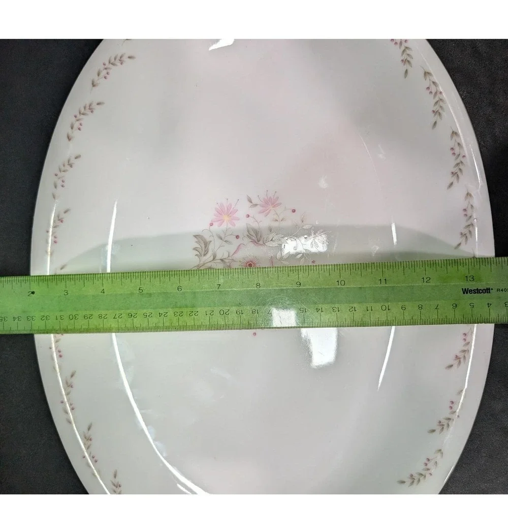 Mikasa‎ Edna Oval Serving Platter, Vintage Fine China, Replacement Dinnerware